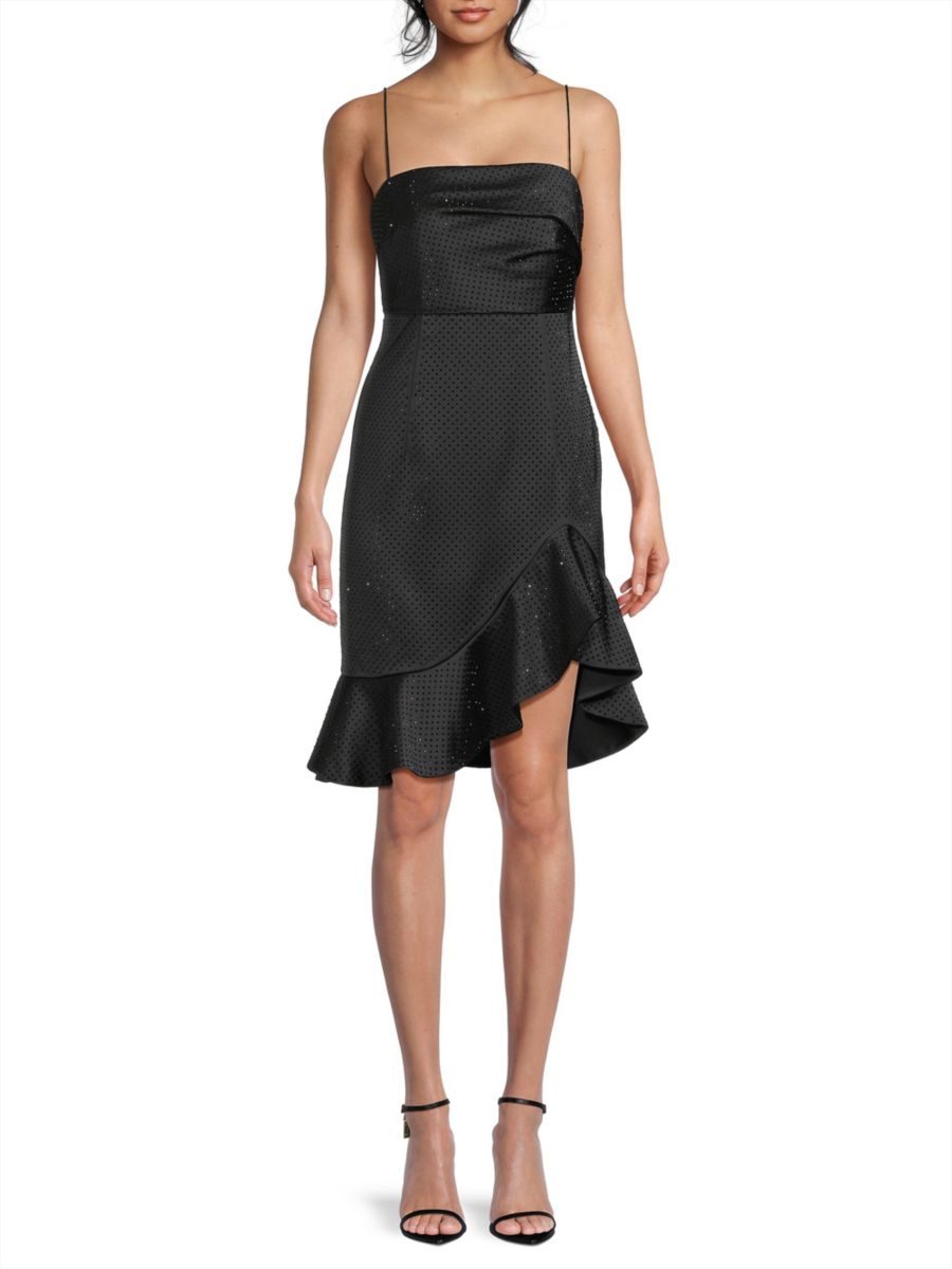 Атласное мини-платье без рукавов Xandra Hotfix Ungaro, черный
Атласное мини-платье без рукавов Xandra Hotfix Ungaro, черный