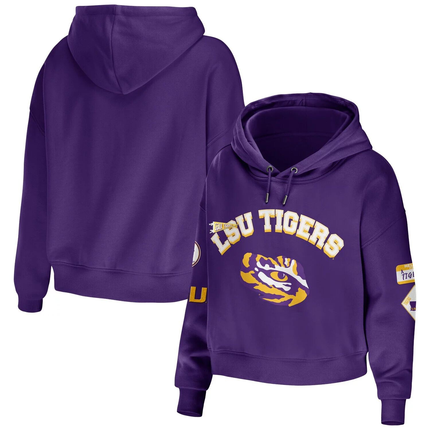 Женская одежда WEAR by Erin Andrews Фиолетовый укороченный пуловер с капюшоном LSU Tigers, смешанная техника
Женская одежда WEAR by Erin Andrews Фиолетовый укороченный пуловер с капюшоном LSU Tigers, смешанная техника