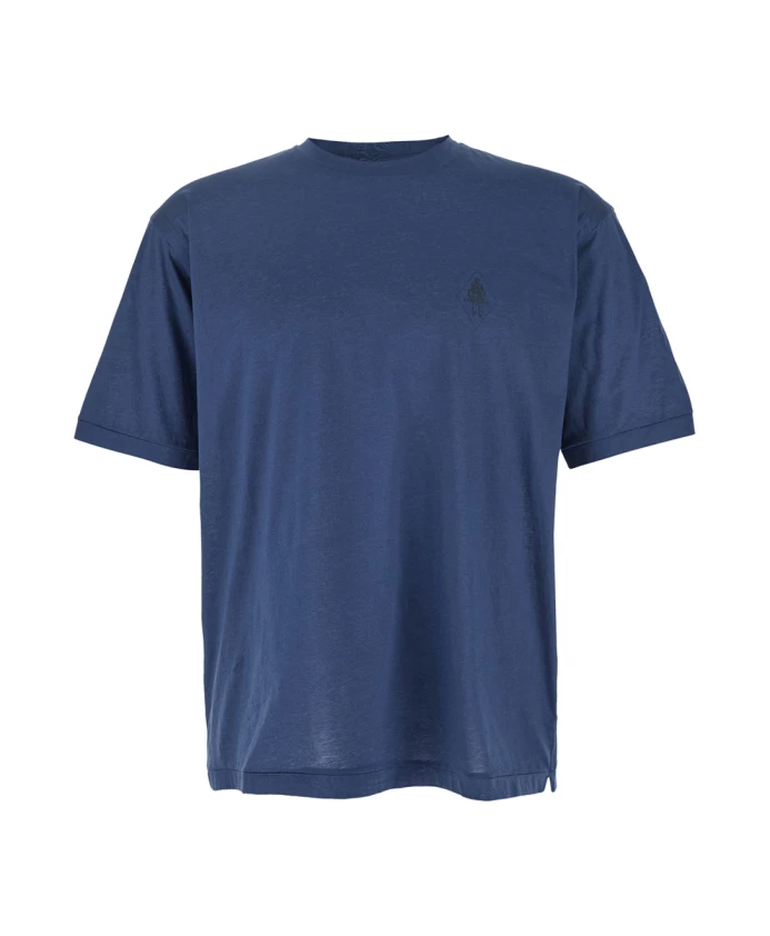 Футболка с круглым вырезом и вышитым логотипом. C.P. Company, синий
Футболка с круглым вырезом и вышитым логотипом. C.P. Company, синий