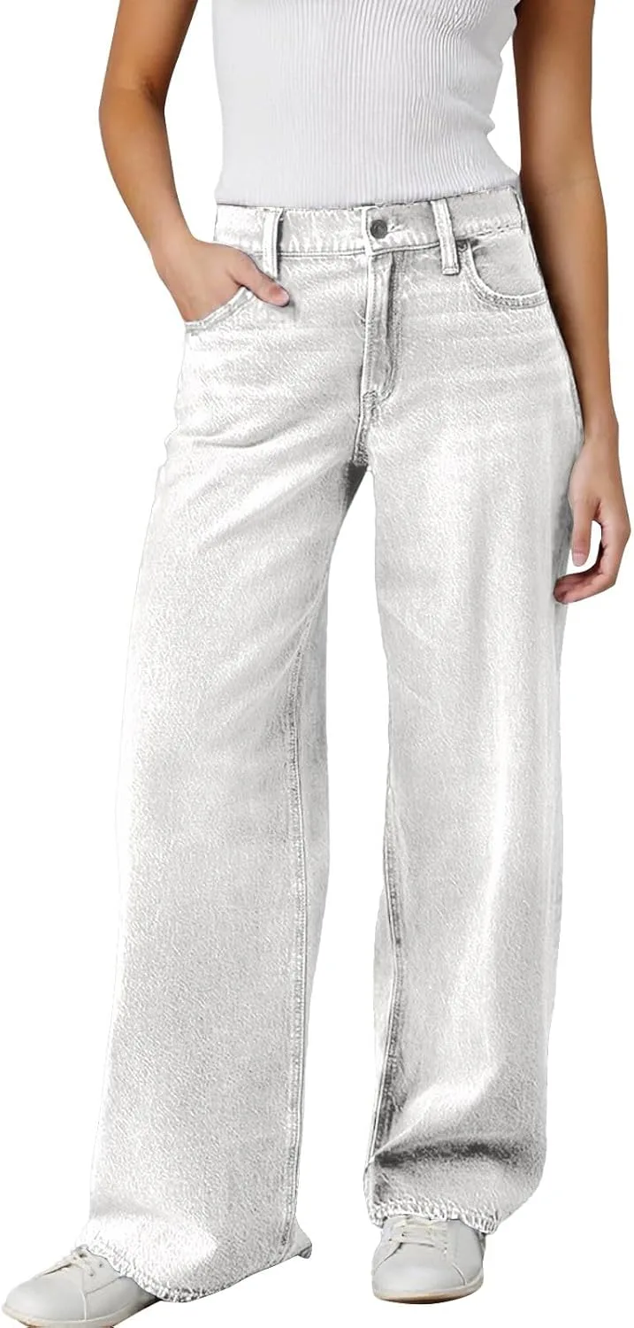Джинсовые брюки для женщин Straight Wide Leg High Waisted TRCELECTROP
Джинсовые брюки для женщин Straight Wide Leg High Waisted TRCELECTROP