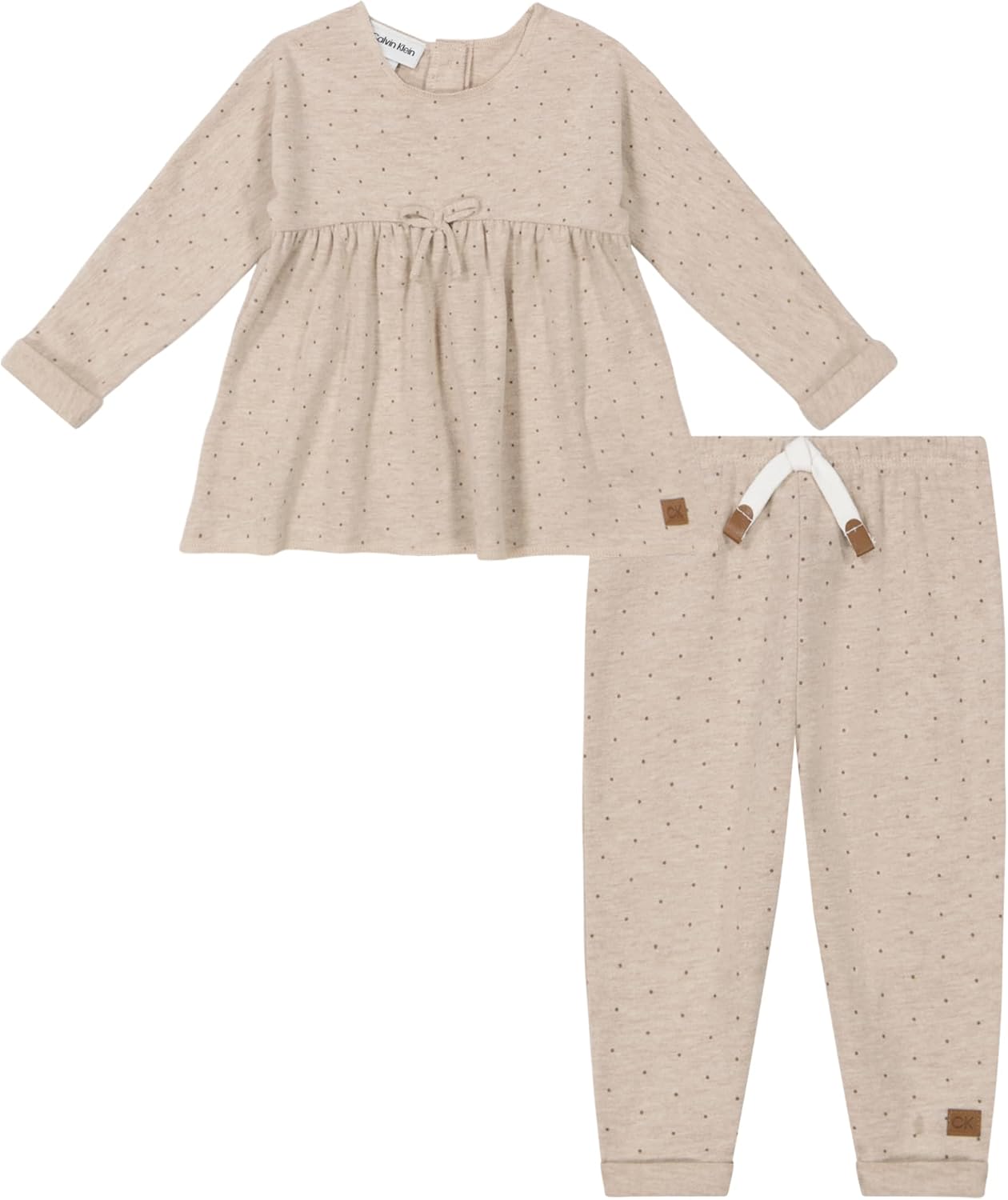 Комплект из двух модных брюк Calvin Klein для девочек, Oatmeal Heather
Комплект из двух модных брюк Calvin Klein для девочек, Oatmeal Heather