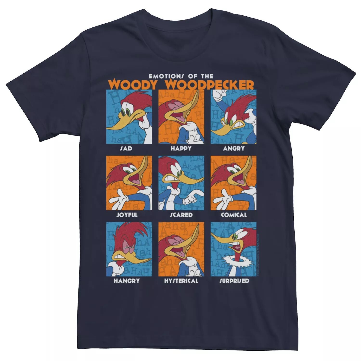 Мужская винтажная футболка с плакатом и панелью Woody Woodpecker Emotions Licensed Character
Мужская винтажная футболка с плакатом и панелью Woody Woodpecker Emotions Licensed Character