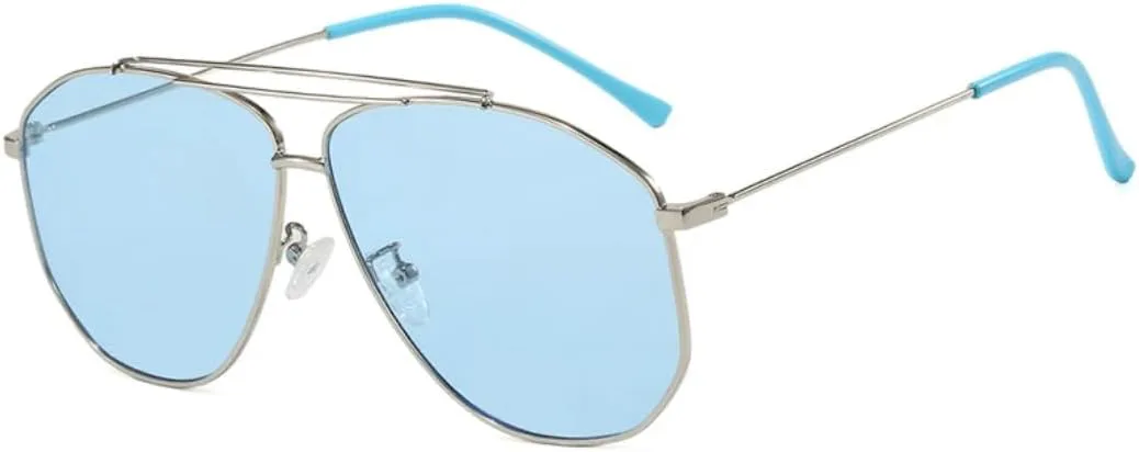 Популярные модные солнцезащитные очки большого размера с металлическими двойными перемычками для женщин, защита от УФ-излучения UV400 VVTWSSW, Silver Blue
Популярные модные солнцезащитные очки большого размера с металлическими двойными перемычками для женщин, защита от УФ-излучения UV400 VVTWSSW, Silver Blue