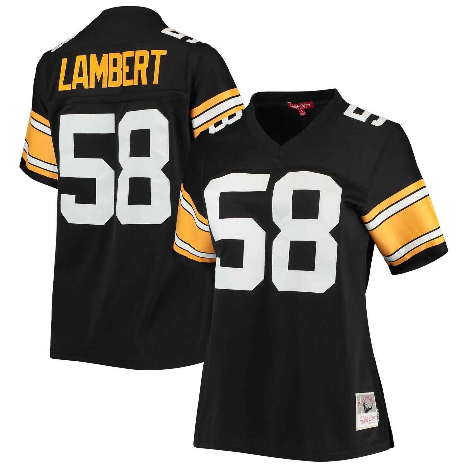 Женская черная футболка Mitchell & Ness Jack Lambert Pittsburgh Steelers Legacy Replica Player, Черный, Женская черная футболка Mitchell & Ness Jack Lambert Pittsburgh Steelers Legacy Replica Player
Женская черная футболка Mitchell & Ness Jack Lambert Pittsburgh Steelers Legacy Replica Player, Черный, Женская черная футболка Mitchell & Ness Jack Lambert Pittsburgh Steelers Legacy Replica Player