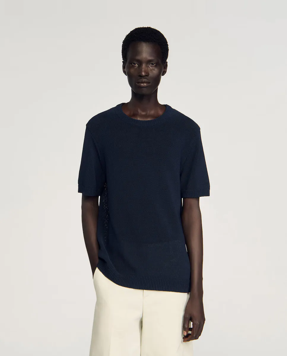 Мужская футболка из тонкого трикотажа Sandro, темно-синий
Мужская футболка из тонкого трикотажа Sandro, темно-синий