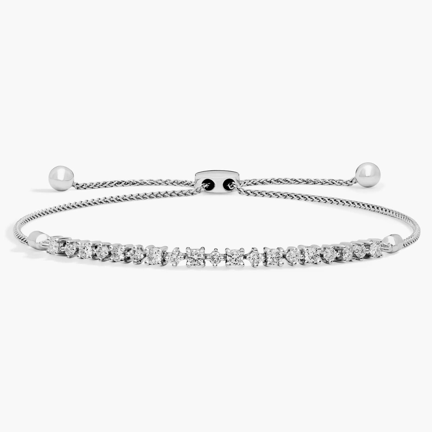 Браслет «Боло» с чередующимися бриллиантами из 14-каратного белого золота (5/8 карата) Blue Nile
Браслет «Боло» с чередующимися бриллиантами из 14-каратного белого золота (5/8 карата) Blue Nile