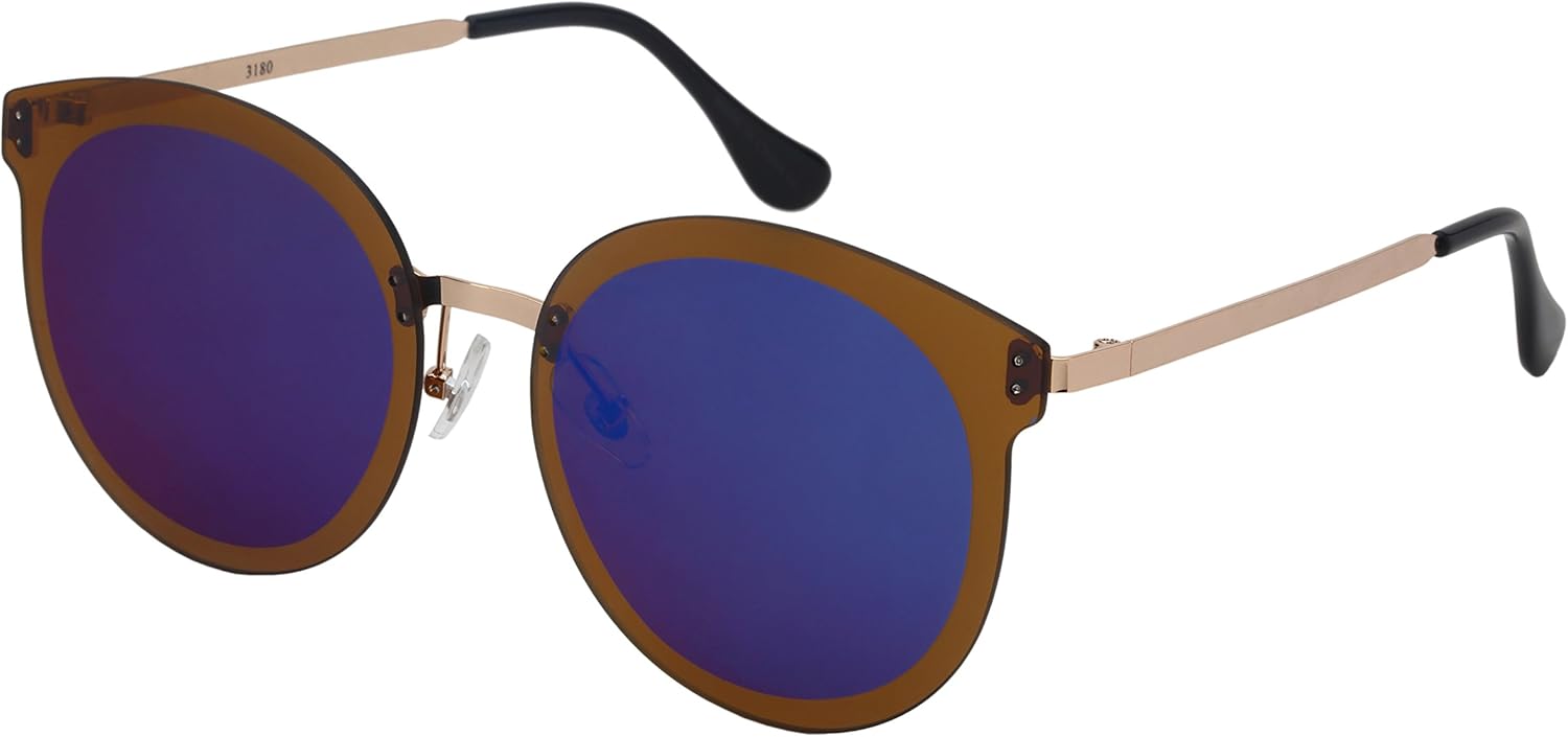 Солнцезащитные очки Edge I-Wear Oversized Rimless Cat Eye для женщин, с плоскими зеркальными линзами, модель 3180-FLREV-2 (G.sd2+buwhtrev) EDGEIWEAR, Gold Temple/Blue-white Mirrored Lens
Солнцезащитные очки Edge I-Wear Oversized Rimless Cat Eye для женщин, с плоскими зеркальными линзами, модель 3180-FLREV-2 (G.sd2+buwhtrev) EDGEIWEAR, Gold Temple/Blue-white Mirrored Lens