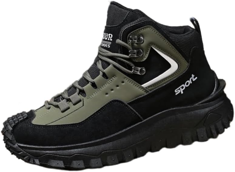 Мужские зимние ботинки Hhhchpm с меховой подкладкой, водонепроницаемые, теплые, для походов, противоскользящие, уличные, высокие ботинки на щиколотку для работы и треккинга, зеленый
Мужские зимние ботинки Hhhchpm с меховой подкладкой, водонепроницаемые, теплые, для походов, противоскользящие, уличные, высокие ботинки на щиколотку для работы и треккинга, зеленый