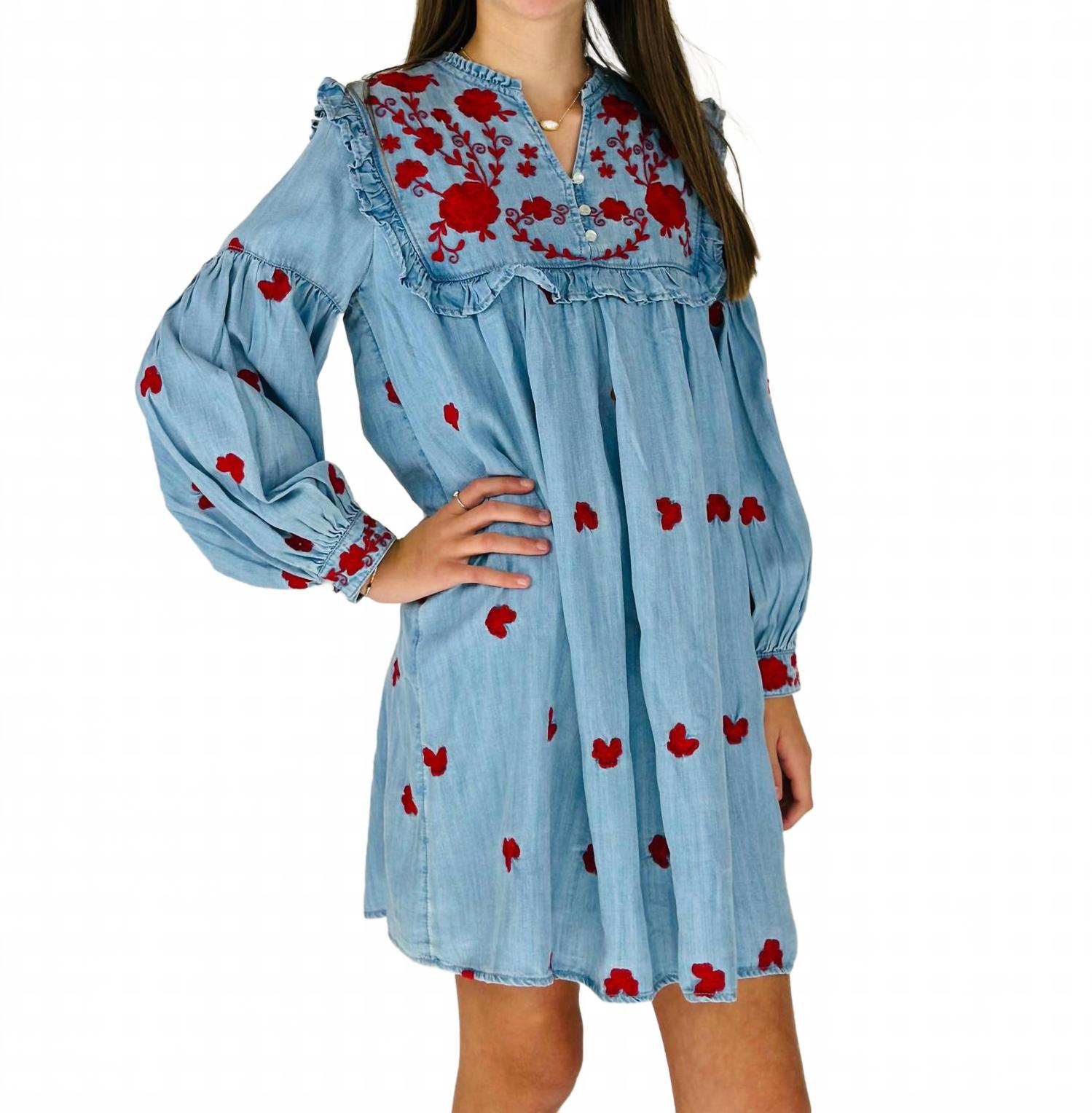 Детское платье Riviera с вышивкой в синем дениме и красном Blu & Blue
Детское платье Riviera с вышивкой в синем дениме и красном Blu & Blue