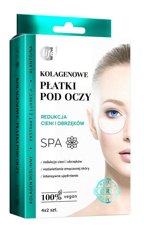 Life SPA Kolagenowe повязки на глаза, 8 шт.
Life SPA Kolagenowe повязки на глаза, 8 шт.