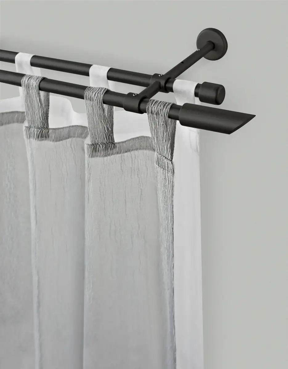 Карниз GARESA "ZYLI", 2 направляющие, желаемая длина, комплект для штор, выдвижной, скошенная кнопка, без колец 250 см, Ø16мм, черный
Карниз GARESA "ZYLI", 2 направляющие, желаемая длина, комплект для штор, выдвижной, скошенная кнопка, без колец 250 см, Ø16мм, черный