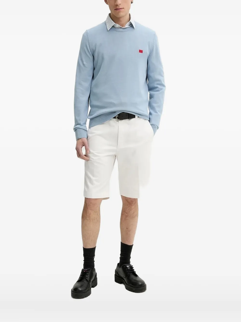 Свитер с круглым вырезом и логотипом HUGO, синий
Свитер с круглым вырезом и логотипом HUGO, синий