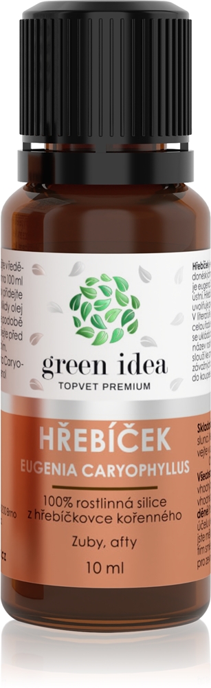 Hřebíček 100% гвоздичная эссенция Green Idea, 10 мл
Hřebíček 100% гвоздичная эссенция Green Idea, 10 мл