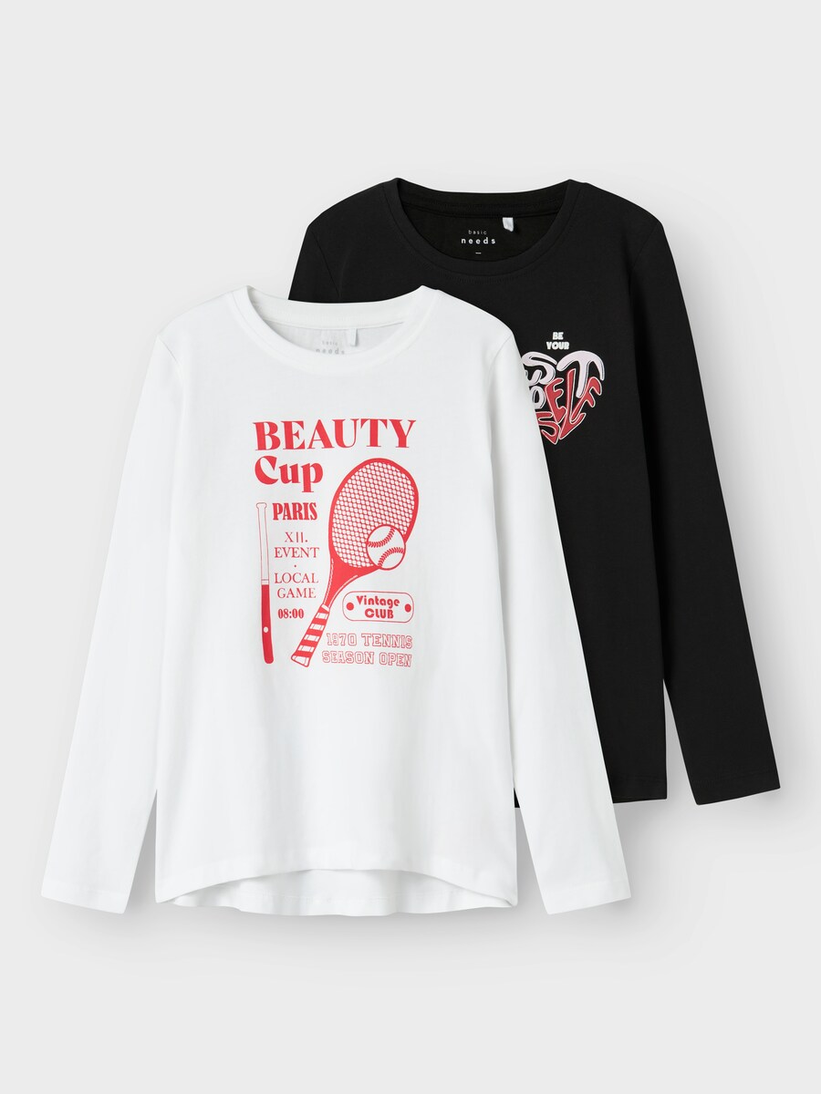 Рубашка NAME IT NKFVIOLET 2P LS LOOSE TOP, черный/белый 
Рубашка NAME IT NKFVIOLET 2P LS LOOSE TOP, черный/белый