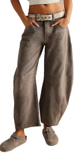 Джинсы Mid Rise Barrel для женщин, широкие, мешковатые, с карманом
Джинсы Mid Rise Barrel для женщин, широкие, мешковатые, с карманом