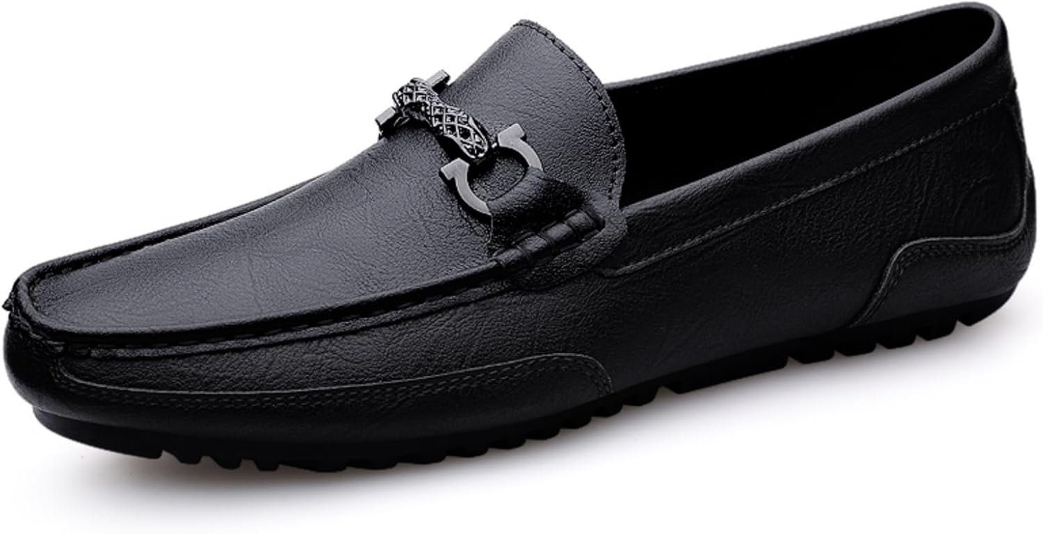 Мужские лоферы из натуральной кожи с металлической пряжкой, мягкой подошвой, удобным носком, подходящие для повседневной носки, офиса в стиле бизнес-кэжуал и повседневных прогулок Psieicwm, черный
Мужские лоферы из натуральной кожи с металлической пряжкой, мягкой подошвой, удобным носком, подходящие для повседневной носки, офиса в стиле бизнес-кэжуал и повседневных прогулок Psieicwm, черный