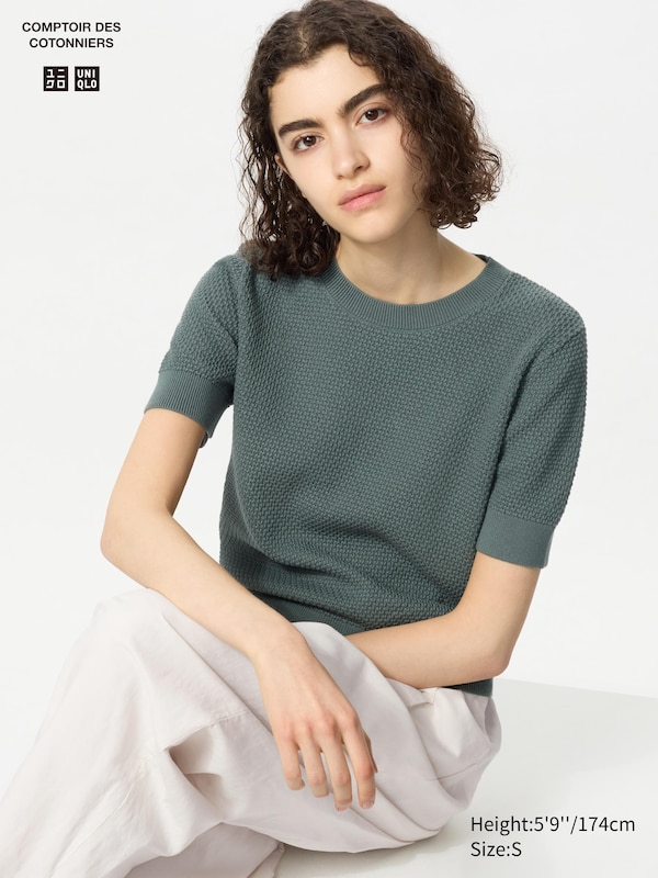 Хлопковый джемпер с принтом попкорна (короткий рукав) Uniqlo, зеленый
Хлопковый джемпер с принтом попкорна (короткий рукав) Uniqlo, зеленый