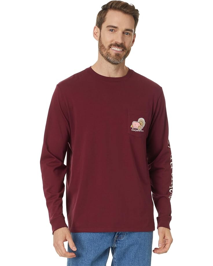 Лонгслив Vineyard Vines Turkey Character Whale Long Sleeve, цвет Crimson
Лонгслив Vineyard Vines Turkey Character Whale Long Sleeve, цвет Crimson
