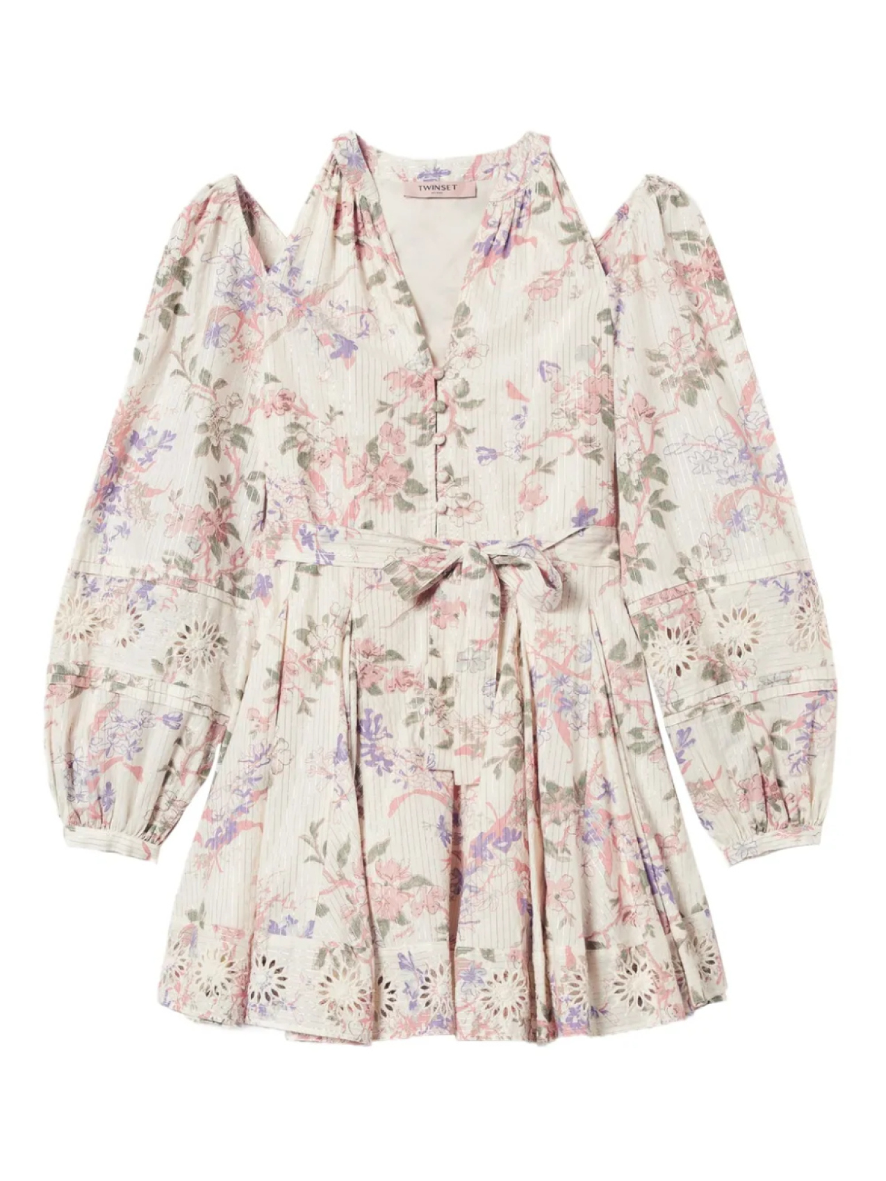 Платье с цветочным принтом TWINSET, белый
Платье с цветочным принтом TWINSET, белый