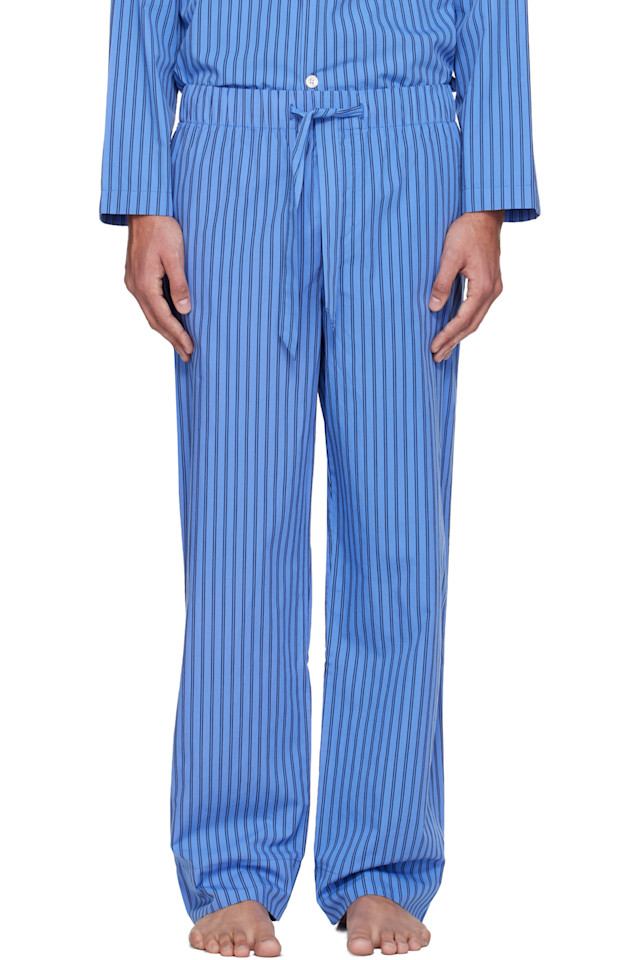 Tekla Пижамные штаны из синего поплина
Tekla Пижамные штаны из синего поплина