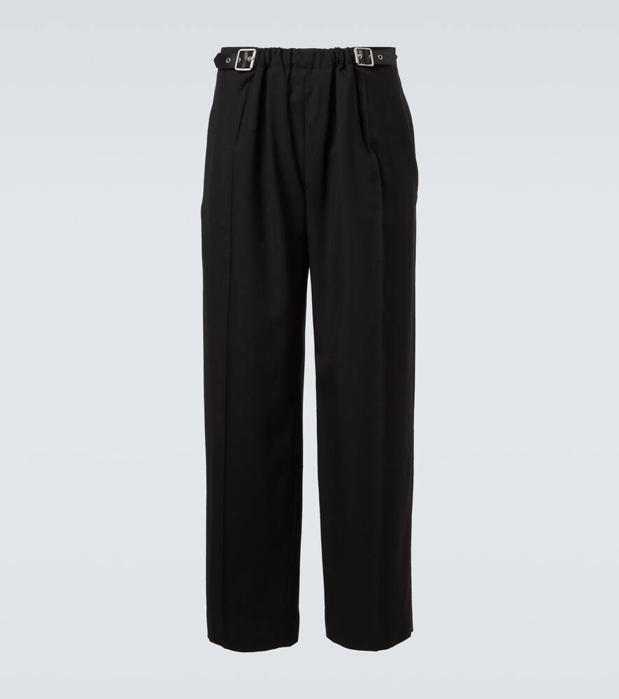 Шерстяные прямые брюки с поясом Loewe, Black
Шерстяные прямые брюки с поясом Loewe, Black