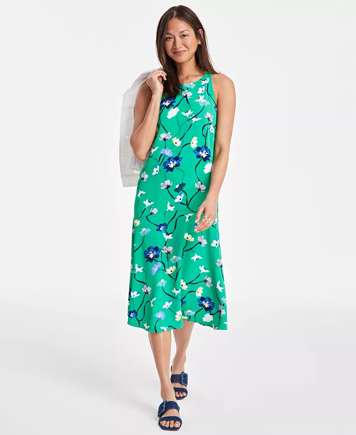 Женское миди-платье-комбинация без рукавов с принтом On 34th, зеленый
Женское миди-платье-комбинация без рукавов с принтом On 34th, зеленый