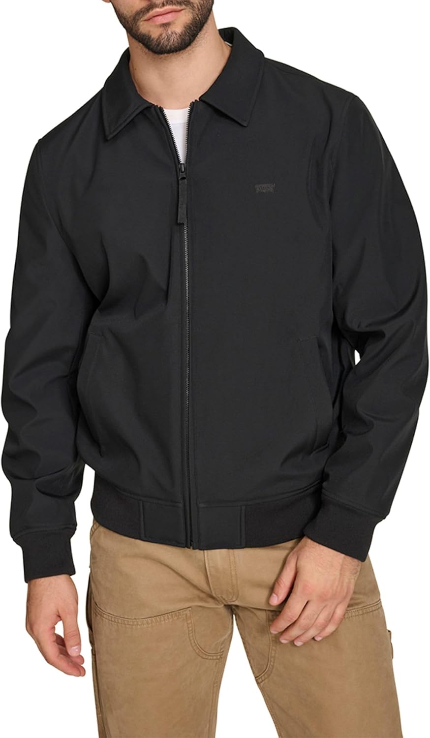 Мужская легкая куртка-бомбер Levi's из мягкой ткани софтшелл Varsity Rib Knit, Black
Мужская легкая куртка-бомбер Levi's из мягкой ткани софтшелл Varsity Rib Knit, Black