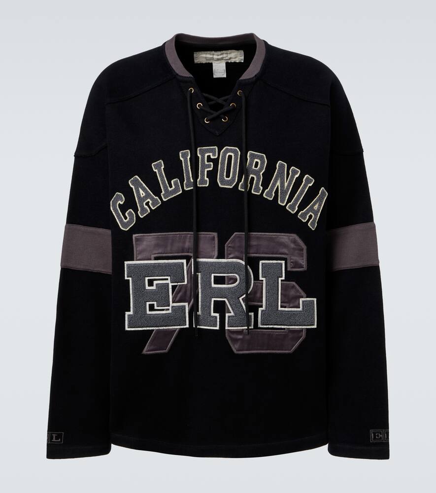 Вышитая хлопковая футболка из джерси ERL, Black
Вышитая хлопковая футболка из джерси ERL, Black