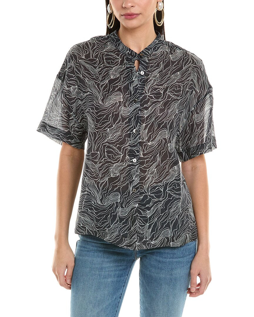 ALPHA STUDIO полупрозрачный топ, черный 
ALPHA STUDIO полупрозрачный топ, черный