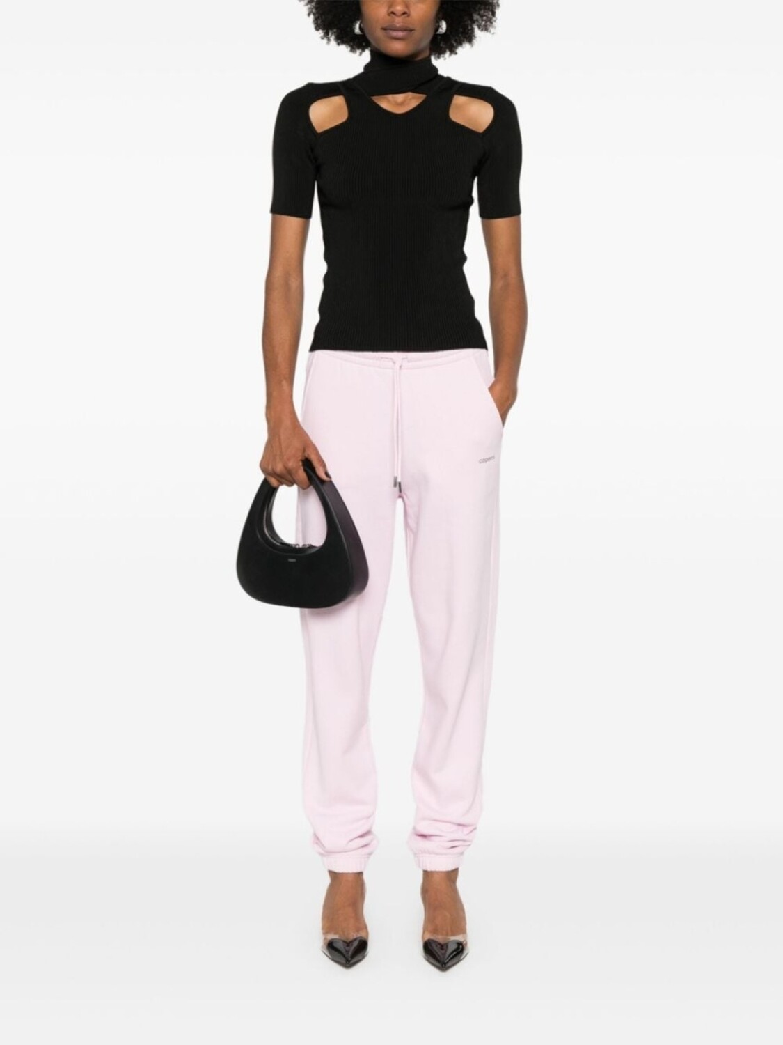 Спортивные брюки из джерси с логотипом Coperni, розовый 
Спортивные брюки из джерси с логотипом Coperni, розовый