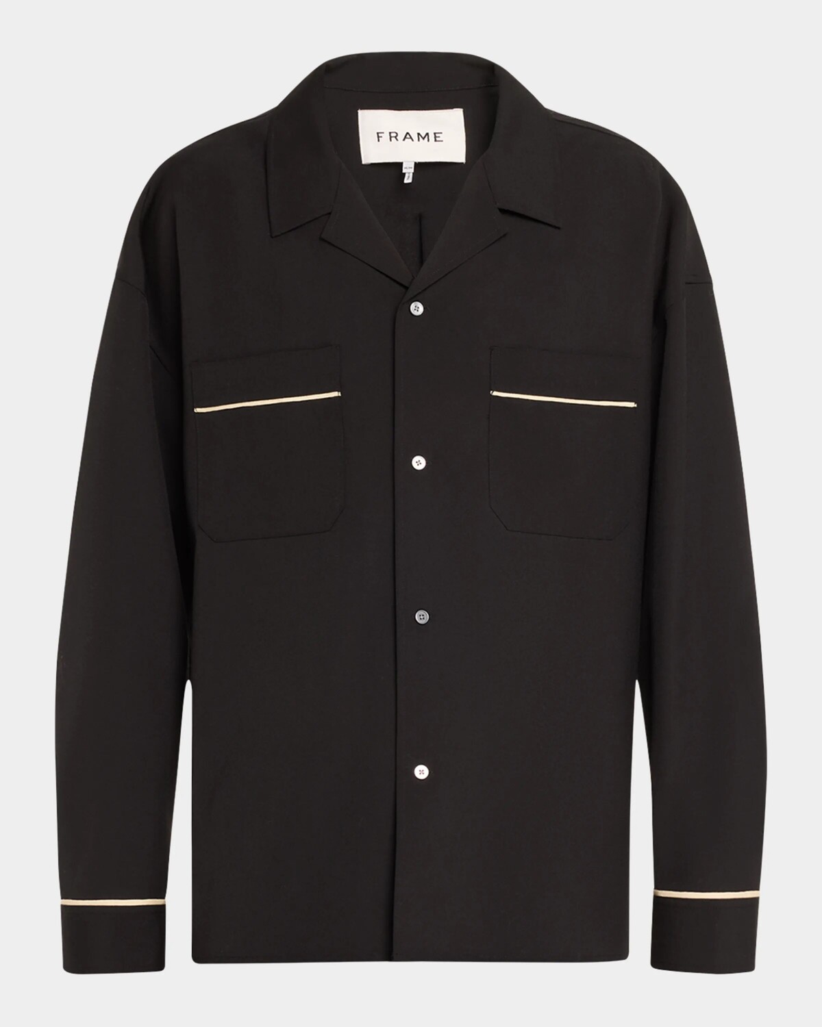 Мужская пижамная рубашка с окантовкой Frame, черный
Мужская пижамная рубашка с окантовкой Frame, черный