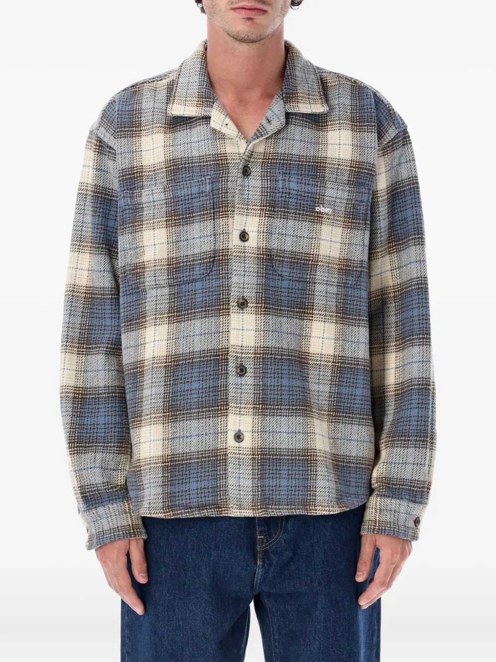 Рубашка в клетку с карманом Obey, синий
Рубашка в клетку с карманом Obey, синий