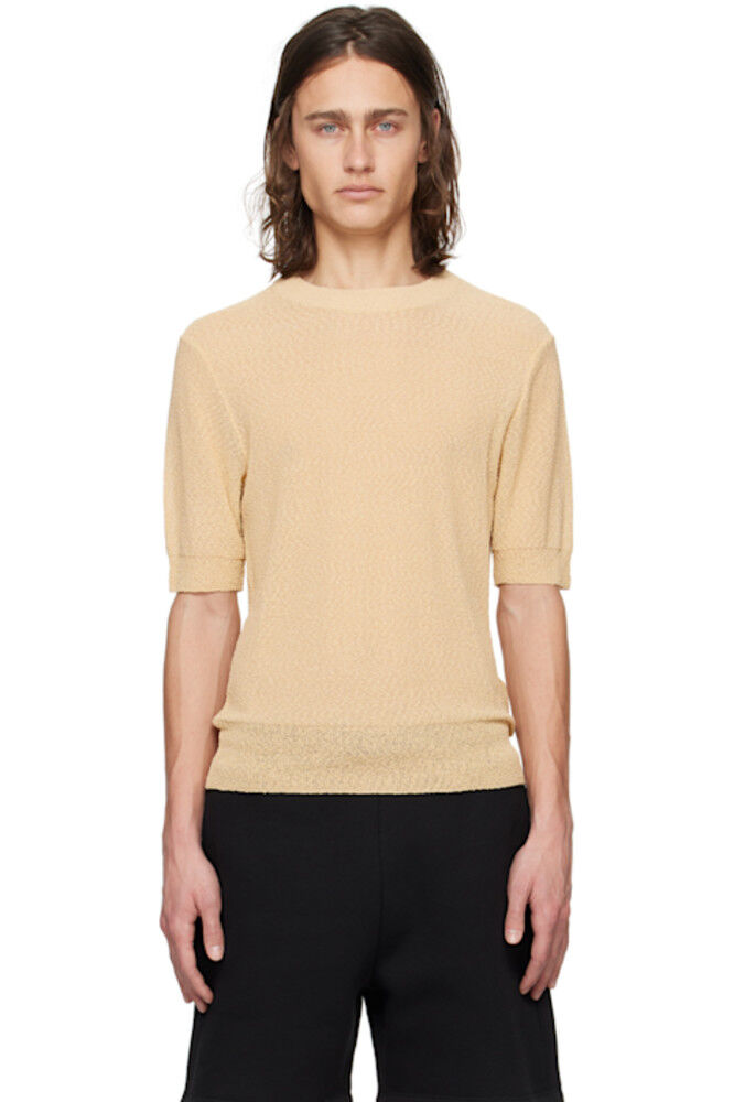 Бежевая полупрозрачная футболка AMI Paris
Бежевая полупрозрачная футболка AMI Paris