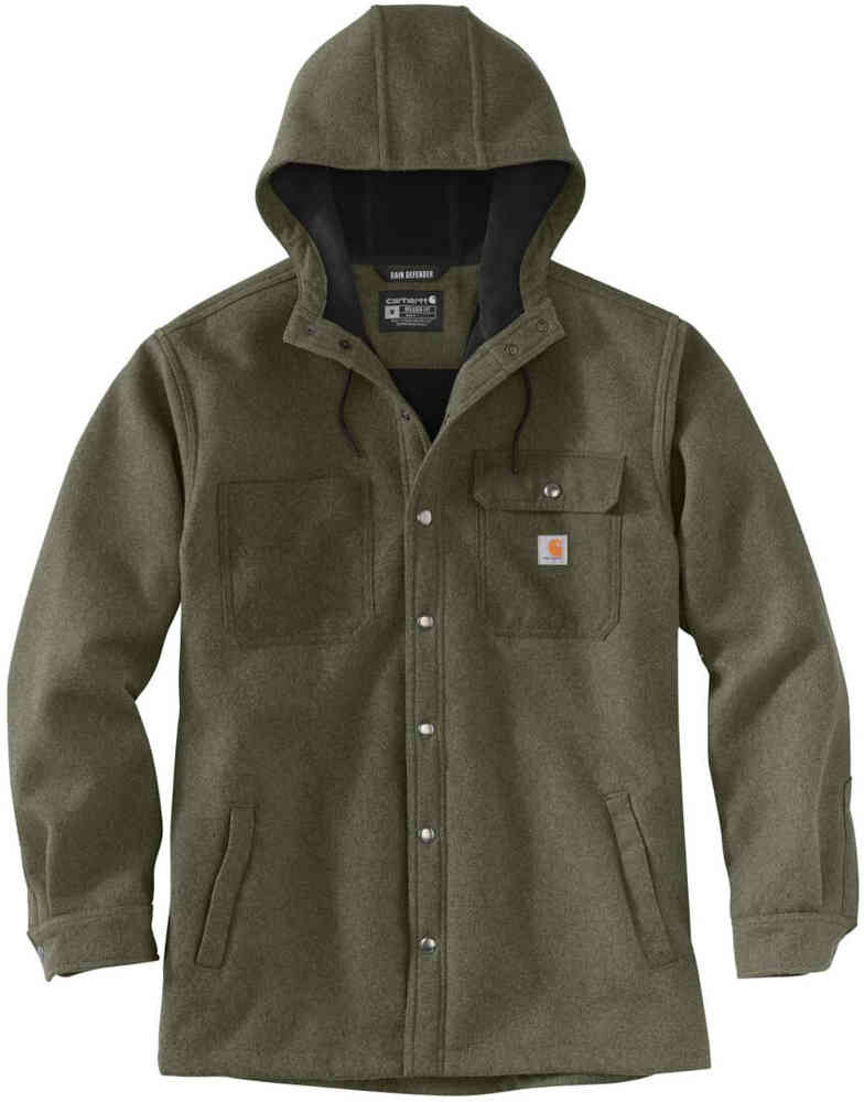 Куртка-рубашка Wind and Rain Carhartt с толстым капюшоном, темно-зеленый
Куртка-рубашка Wind and Rain Carhartt с толстым капюшоном, темно-зеленый
