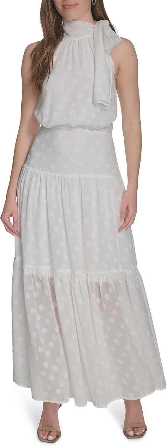 Женское платье макси без рукавов с халтер-воротом от Tommy Hilfiger, Ivory
Женское платье макси без рукавов с халтер-воротом от Tommy Hilfiger, Ivory