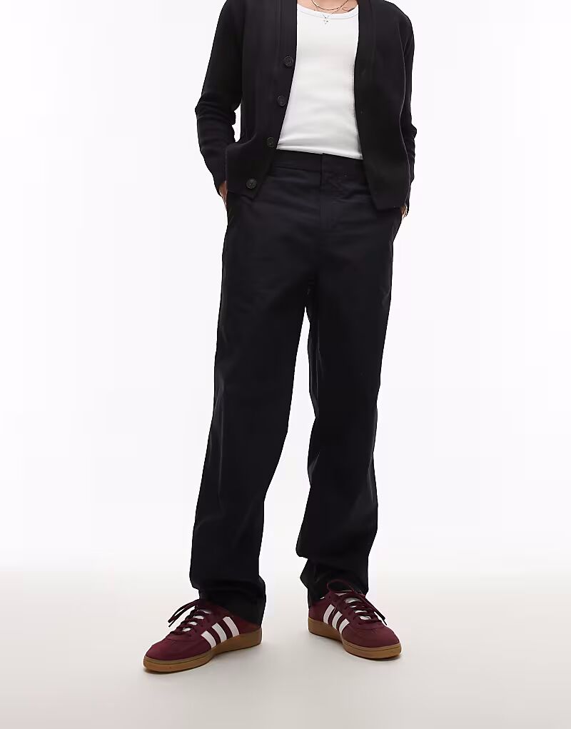 Легкие брюки-стринги ARKET из чистого хлопка темно-синего цвета 
Легкие брюки-стринги ARKET из чистого хлопка темно-синего цвета