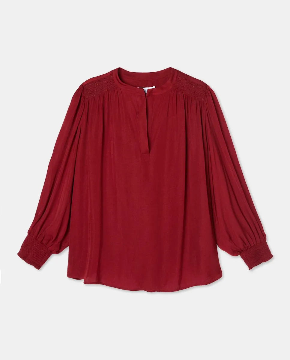 Женская блузка оленя с деталями на плече Couchel, бордовый
Женская блузка оленя с деталями на плече Couchel, бордовый