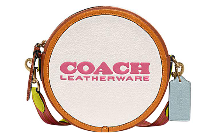 Сумка Kia из телячьей кожи, круглая миниатюрная, через плечо, кроссбоди, женская, мел многоцветный COACH 
Сумка Kia из телячьей кожи, круглая миниатюрная, через плечо, кроссбоди, женская, мел многоцветный COACH