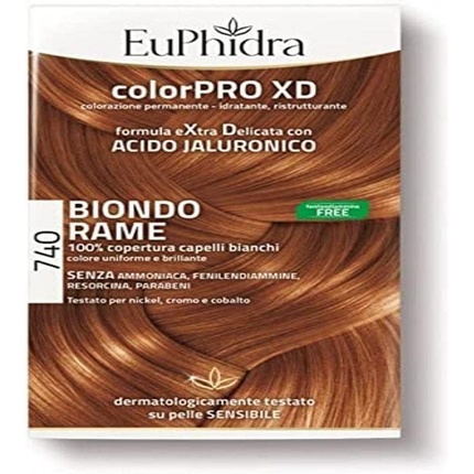Краска для волос EuPhidra Colorpro XD Extra Soft Color Tincture 740 Copper Blonde
Краска для волос EuPhidra Colorpro XD Extra Soft Color Tincture 740 Copper Blonde