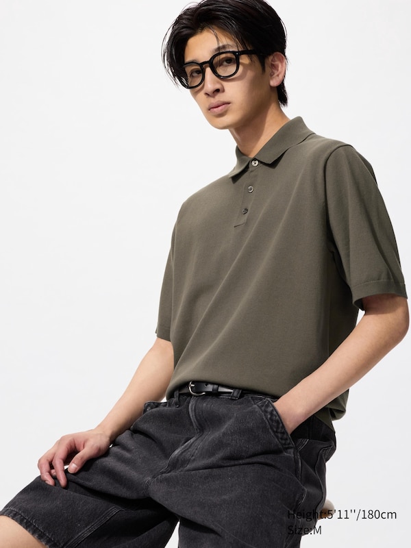 Стирающийся трикотажный джемпер-поло (короткий рукав) Uniqlo, зеленый
Стирающийся трикотажный джемпер-поло (короткий рукав) Uniqlo, зеленый