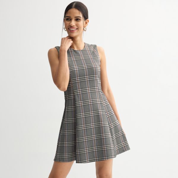 Мини-платье Petite с расклешенным лифом Nine West, цвет tan blue glen plaid 
Мини-платье Petite с расклешенным лифом Nine West, цвет tan blue glen plaid