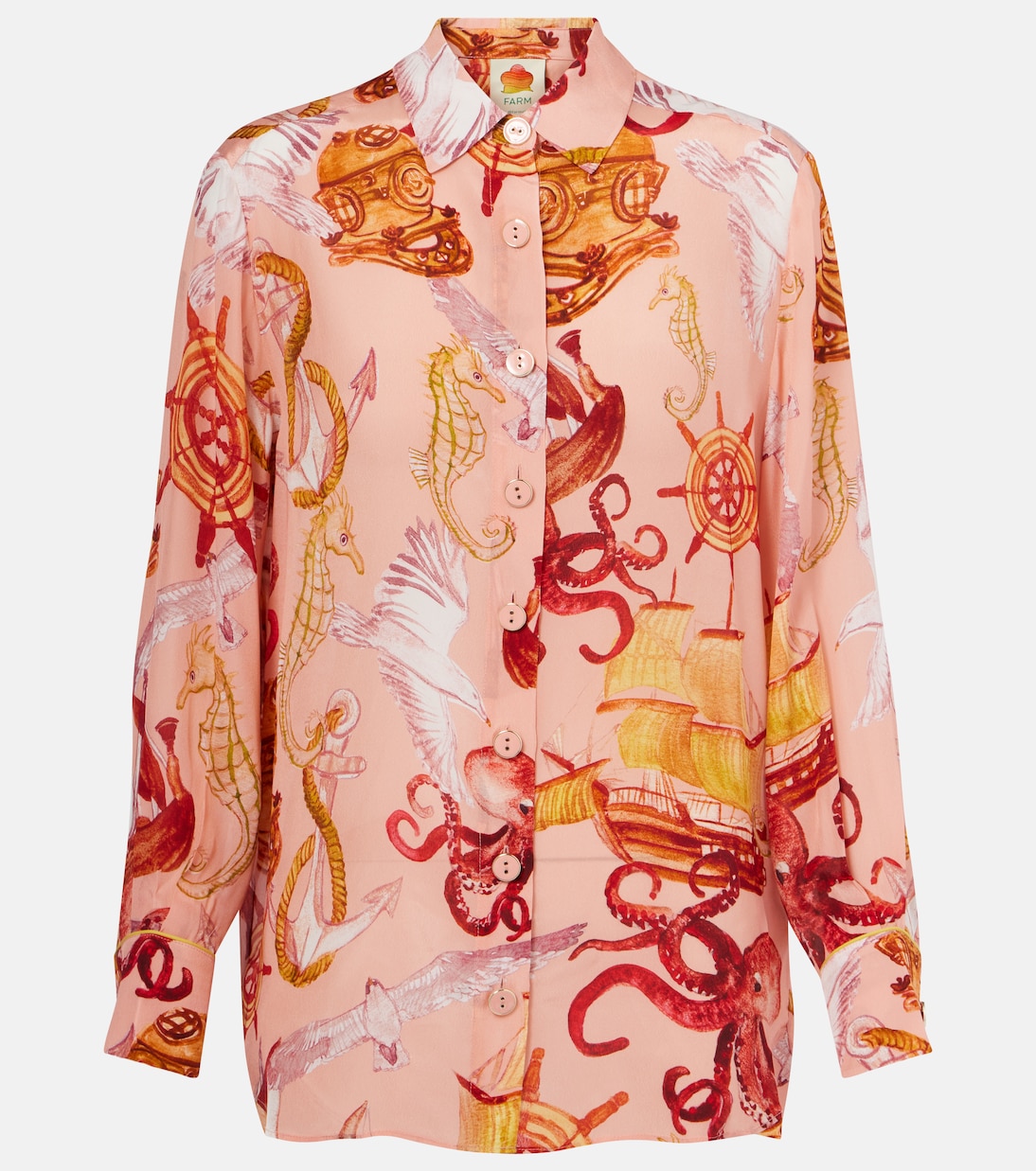 Морское чудо принтованная рубашка Farm Rio, Nautical Wonder Pink
Морское чудо принтованная рубашка Farm Rio, Nautical Wonder Pink