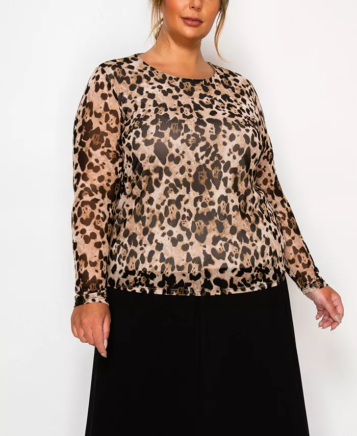 Топ с длинными рукавами и леопардовым принтом больших размеров COIN 1804, мультиколор
Топ с длинными рукавами и леопардовым принтом больших размеров COIN 1804, мультиколор