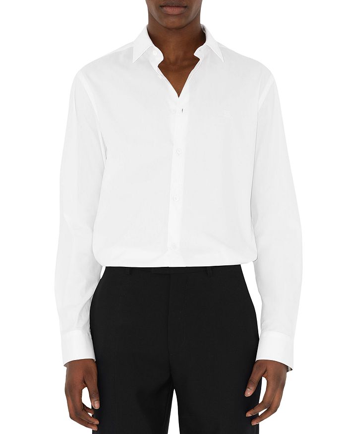 Рубашка Sherfield Cotton Stretch Equestrian Knight с вышитой клеткой и застежкой на пуговицы Burberry, белый
Рубашка Sherfield Cotton Stretch Equestrian Knight с вышитой клеткой и застежкой на пуговицы Burberry, белый