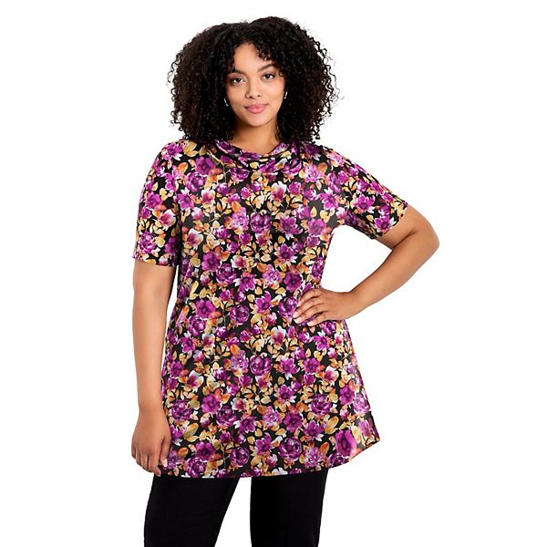 Женский топ с капюшоном и коротким рукавом, plus size Avenue, Black Painterly Floral
Женский топ с капюшоном и коротким рукавом, plus size Avenue, Black Painterly Floral