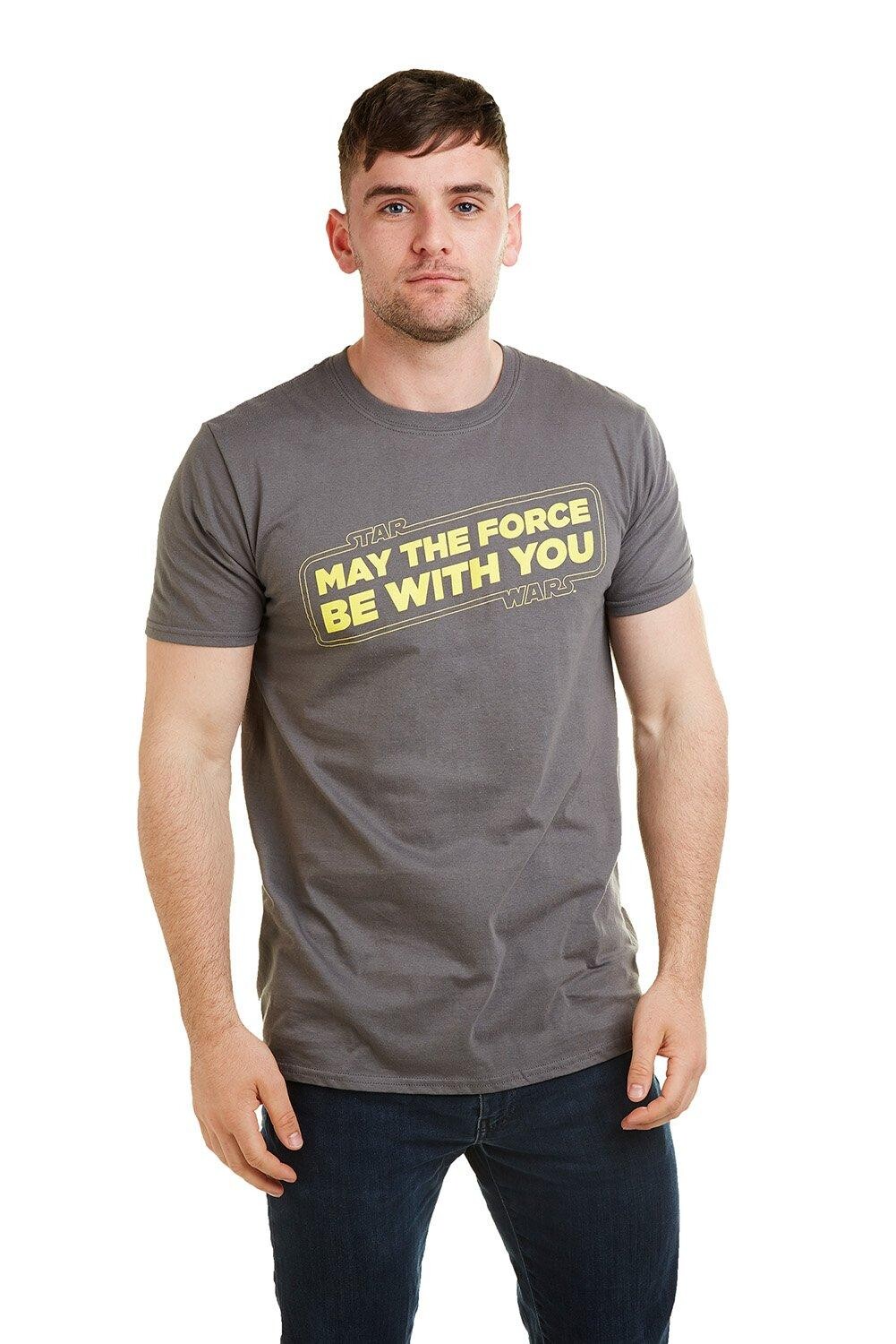 Хлопковая футболка с надписью Force Star Wars, серый
Хлопковая футболка с надписью Force Star Wars, серый