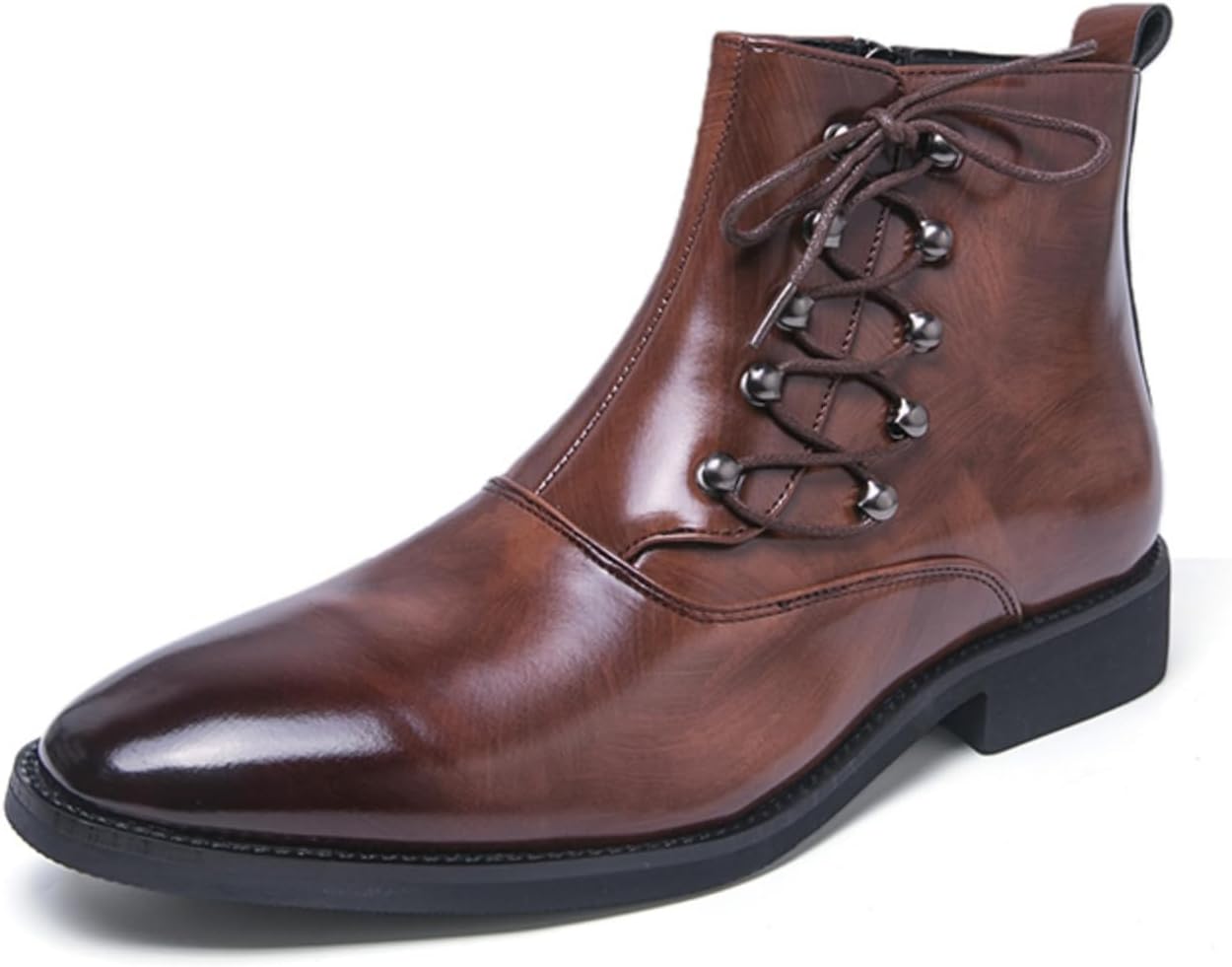 Мужские кожаные челси с боковой молнией и шнуровкой спереди, с заостренным и круглым носком, ботинки до щиколотки для делового, повседневного и официального ношения (черный/коричневый/фиолетовый) Kelibasi
Мужские кожаные челси с боковой молнией и шнуровкой спереди, с заостренным и круглым носком, ботинки до щиколотки для делового, повседневного и официального ношения (черный/коричневый/фиолетовый) Kelibasi