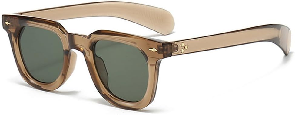 Женские солнцезащитные очки маленького квадратного размера с заклепками, в стиле ретро-панк, мужские желто-синие солнцезащитные очки с защитой от УФ-излучения UV400 WNCKSQ, Tea Dark Green
Женские солнцезащитные очки маленького квадратного размера с заклепками, в стиле ретро-панк, мужские желто-синие солнцезащитные очки с защитой от УФ-излучения UV400 WNCKSQ, Tea Dark Green