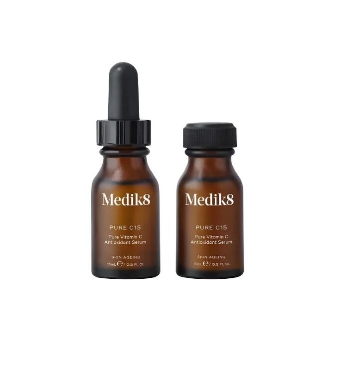 Medik8 Pure C15 Vitamin C Serum, Осветляющая дневная антивозрастная сыворотка с чистым витамином C, 2x15 мл
Medik8 Pure C15 Vitamin C Serum, Осветляющая дневная антивозрастная сыворотка с чистым витамином C, 2x15 мл