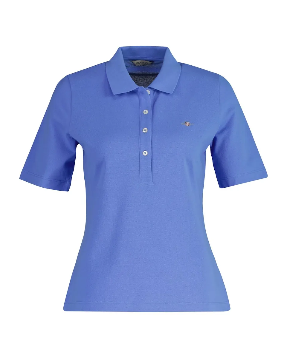 Женская рубашка-поло с коротким рукавом и вышивкой на груди Gant, синий
Женская рубашка-поло с коротким рукавом и вышивкой на груди Gant, синий